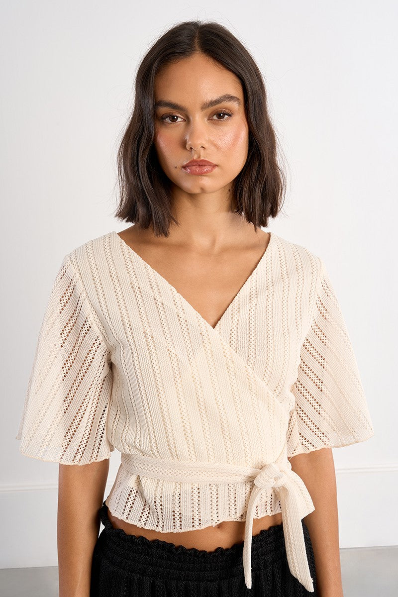 Molly Bracken Wrap Woven Top