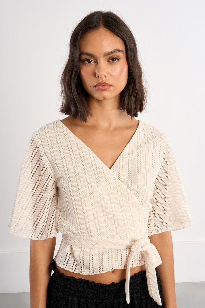 Molly Bracken Wrap Woven Top