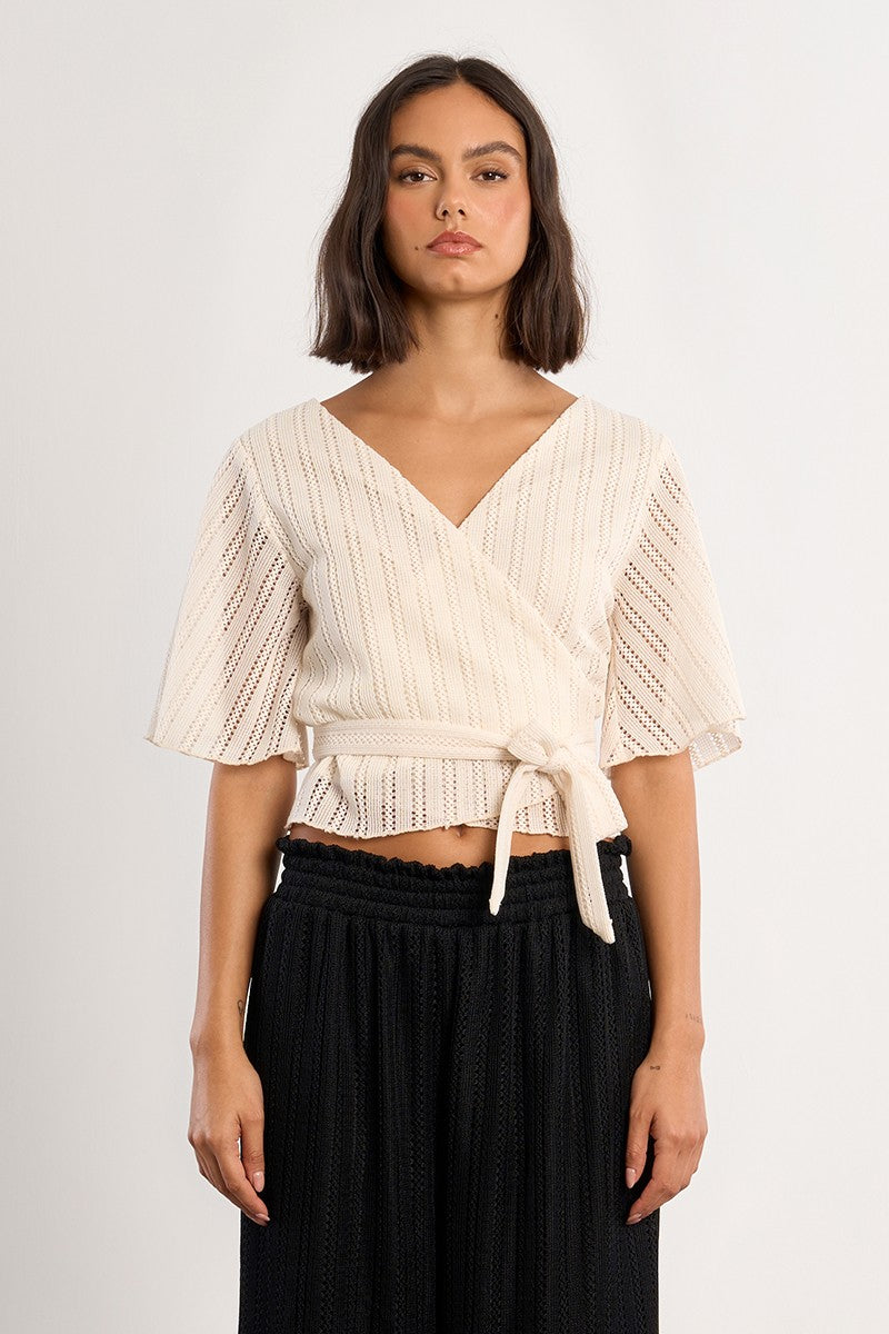 Molly Bracken Wrap Woven Top