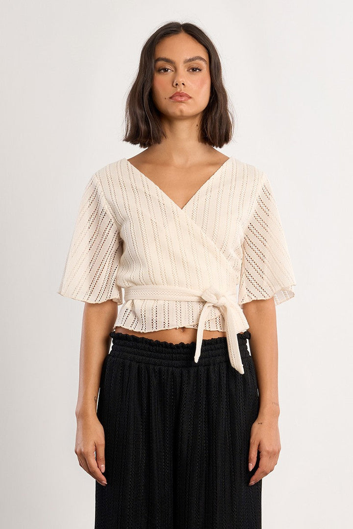 Molly Bracken Wrap Woven Top