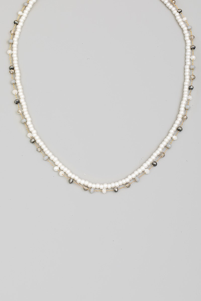 Double Layered Beaded Necklace