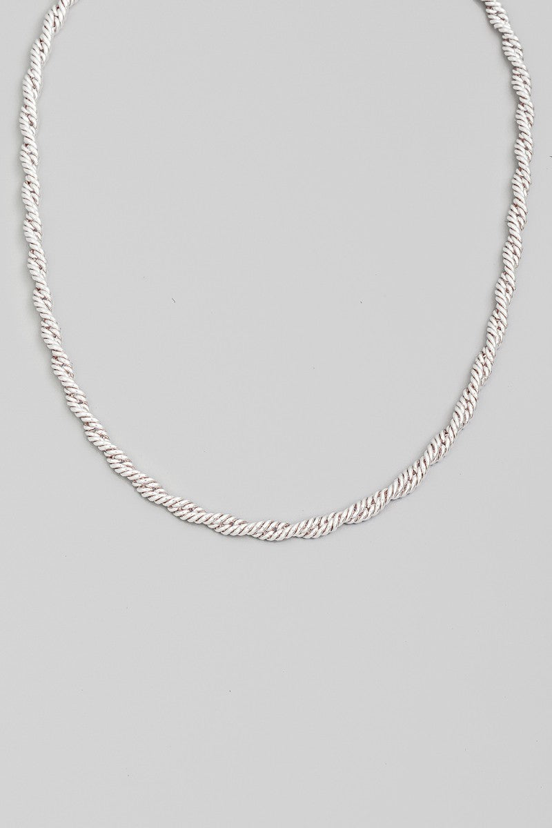Spiral Twist Chain Necklace