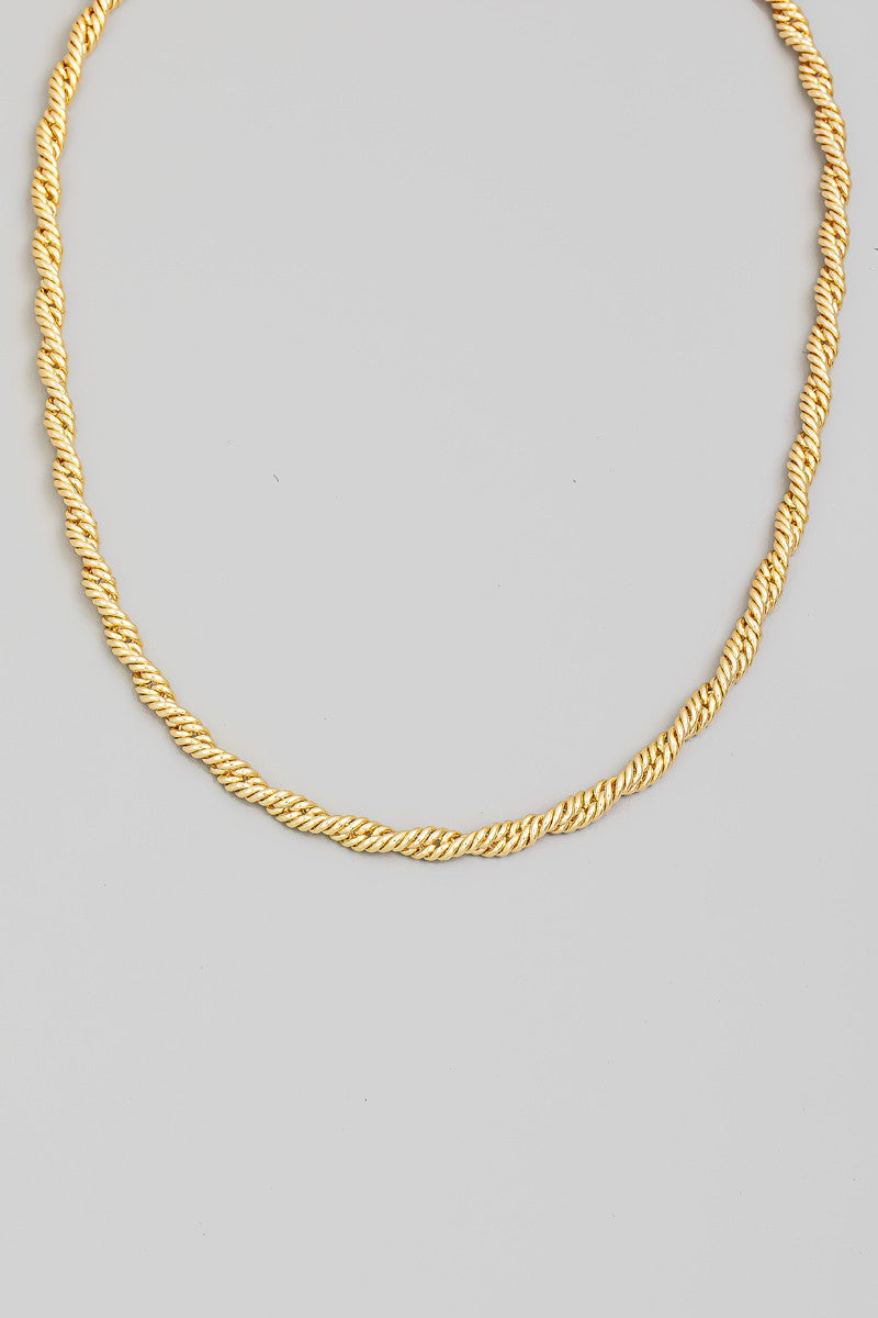 Spiral Twist Chain Necklace