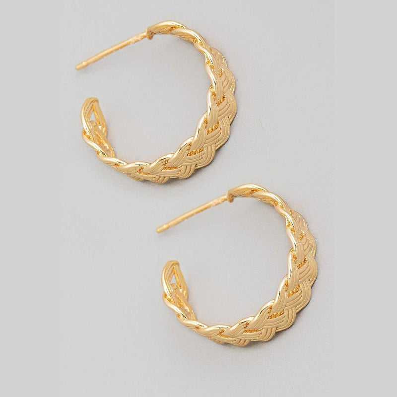 weave hoop earrings