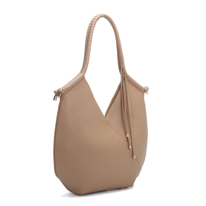 AS60156 Madison 2 in 1 Tote Bag and Wrislet Set: Brown