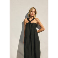 Cotton Halter Neck Maxi Dress