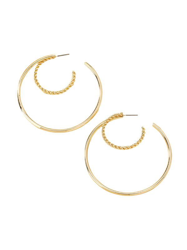 Double Layer Hoop Earrings