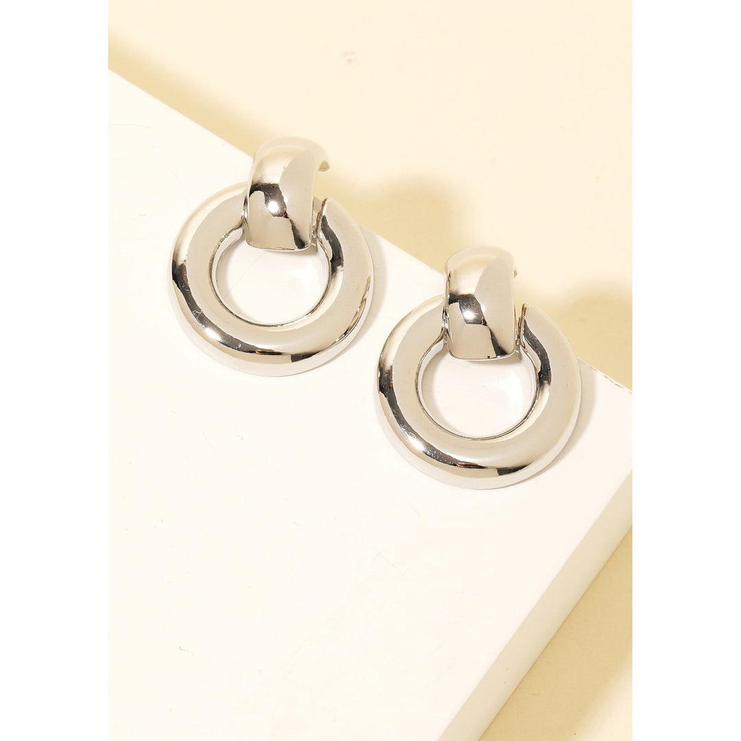 Circle Link Drop Earrings