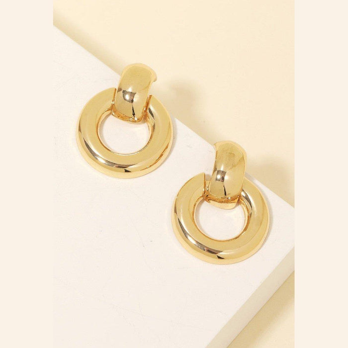 Circle Link Drop Earrings