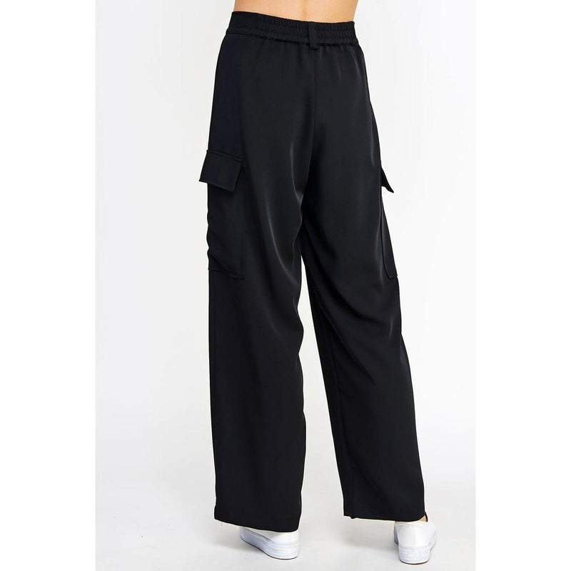 Wide Leg Tailored Cargo Pants