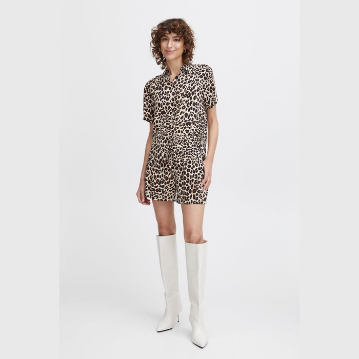 b.young Leopard Print Shorts