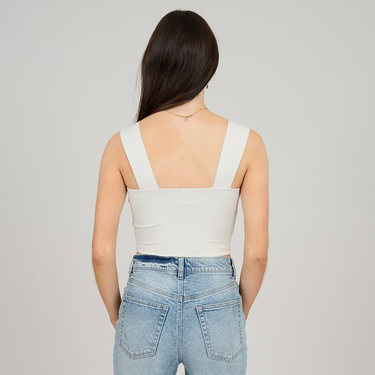 Lola's Room Square Neck Cropped Tank Top