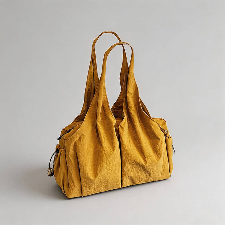 Nylon Slouchy Tote Bag: Black / One Size