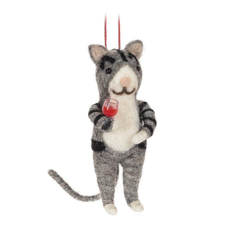 Wine Cat Ornaments