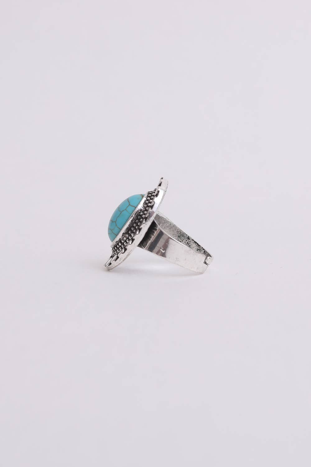 Oval Adjustable Turquoise Ring