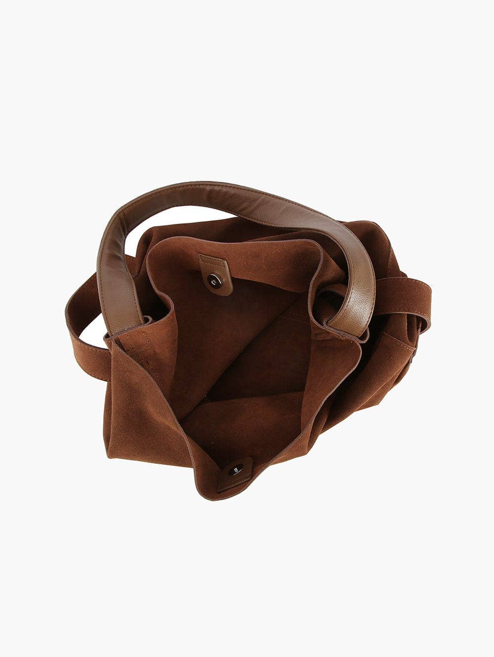 CJF116 Real Genuine Suede 2 in 1 Hobo Bag With Pouch: Coffee