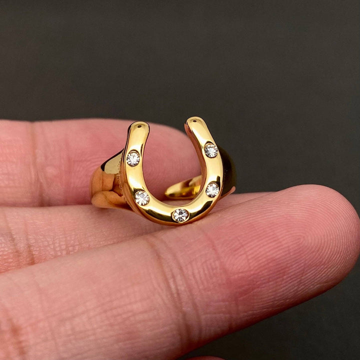 Horseshoe 18K Gold Plated Ring