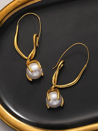 Geometric Drop Earrings: GOLD / One_size