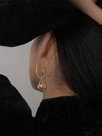 Geometric Drop Earrings: GOLD / One_size
