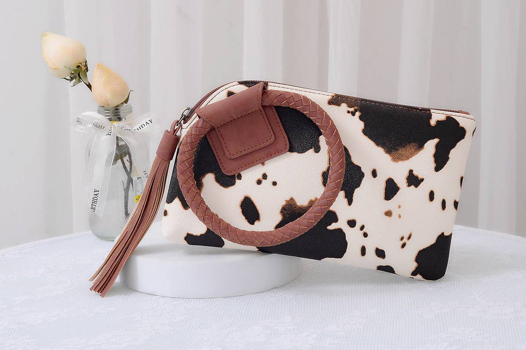 BP204 Fashion Cuff Handle Tassel Wristlet Clutch: Jean