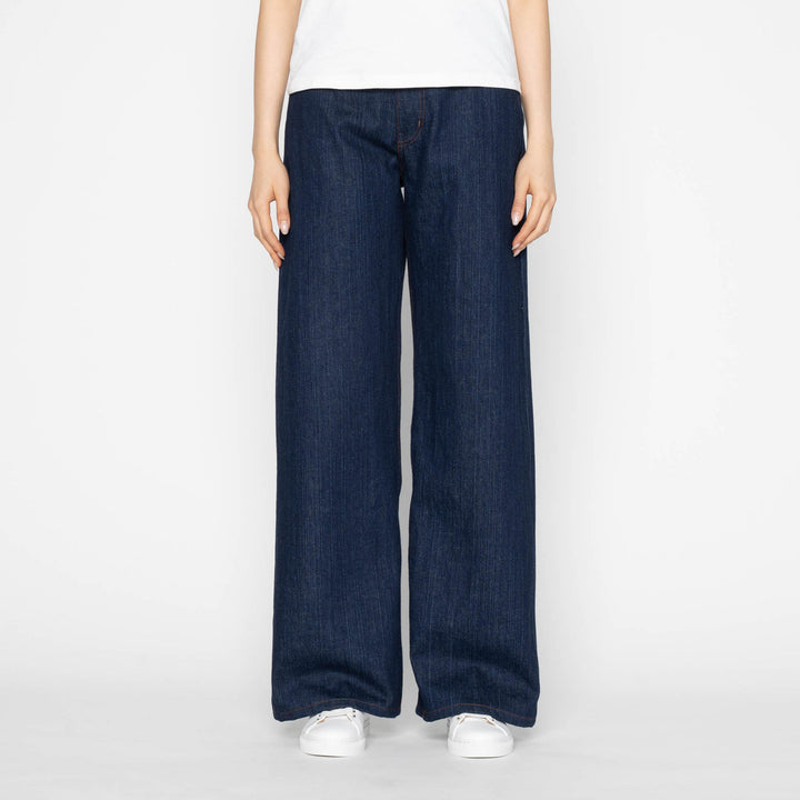 Naked &amp; Famous Denim Wide Wild West Vertical Slub Denim