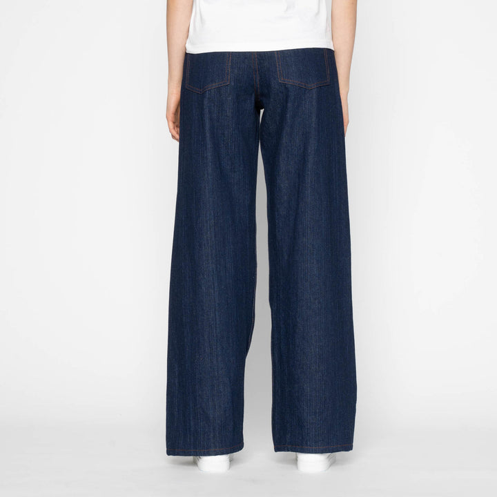 Naked &amp; Famous Denim Wide Wild West Vertical Slub Denim
