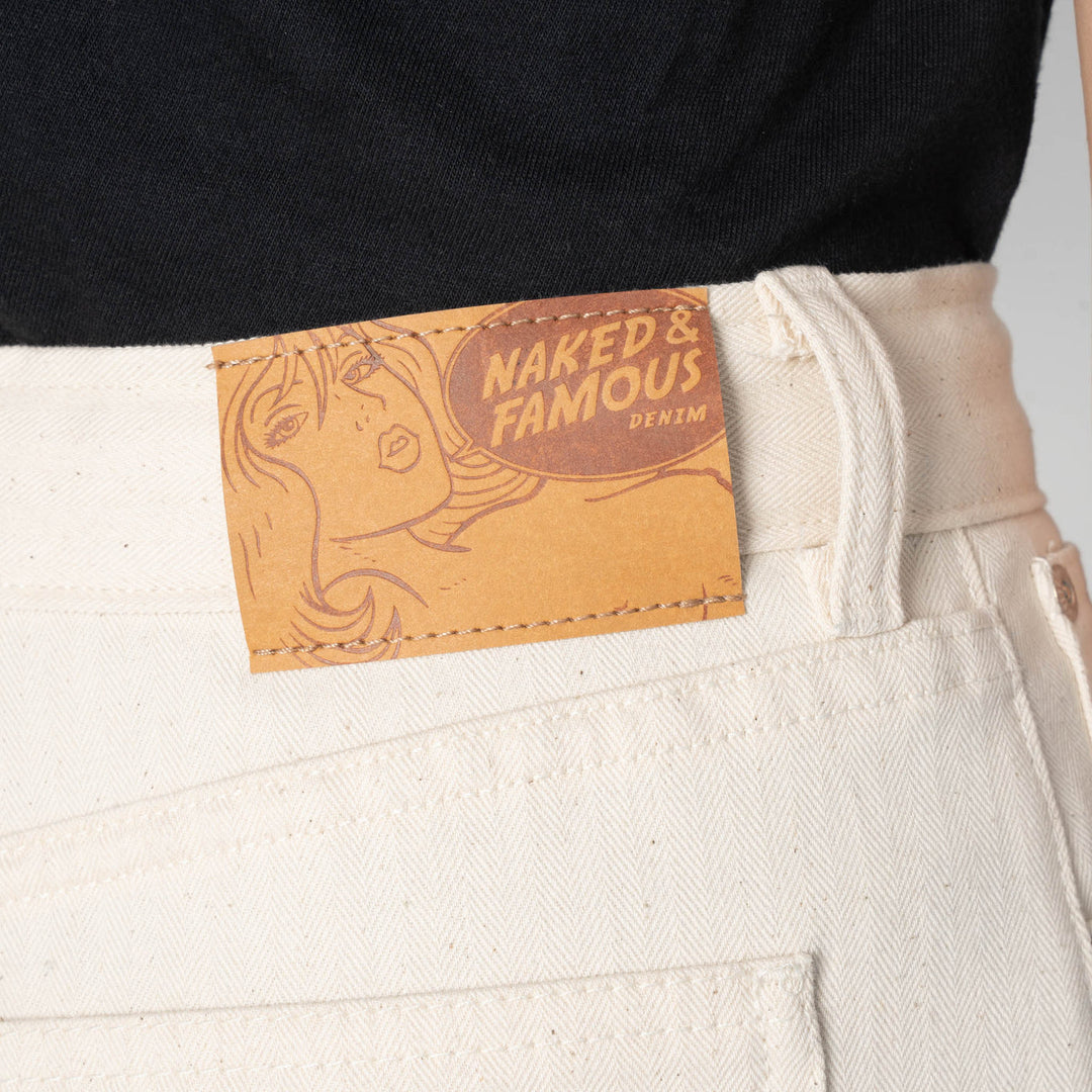 Naked &amp; Famous Denim Wild Wide West Hard Twist Organic Herringbone Jeans