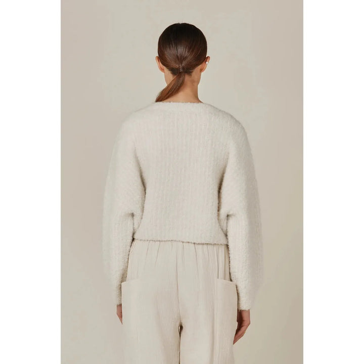 Fuzzy Cropped & Cozy Knit Sweater