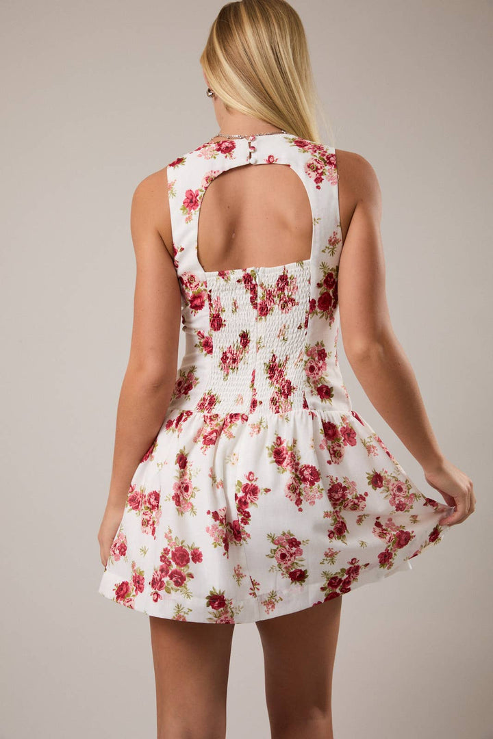 Mini Dress with Open Back Detailing