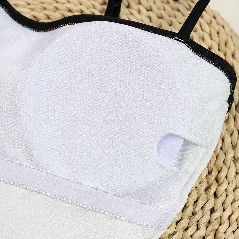 Simple Color Block Sexy One Piece Swimwear DPSW1114: Black / S
