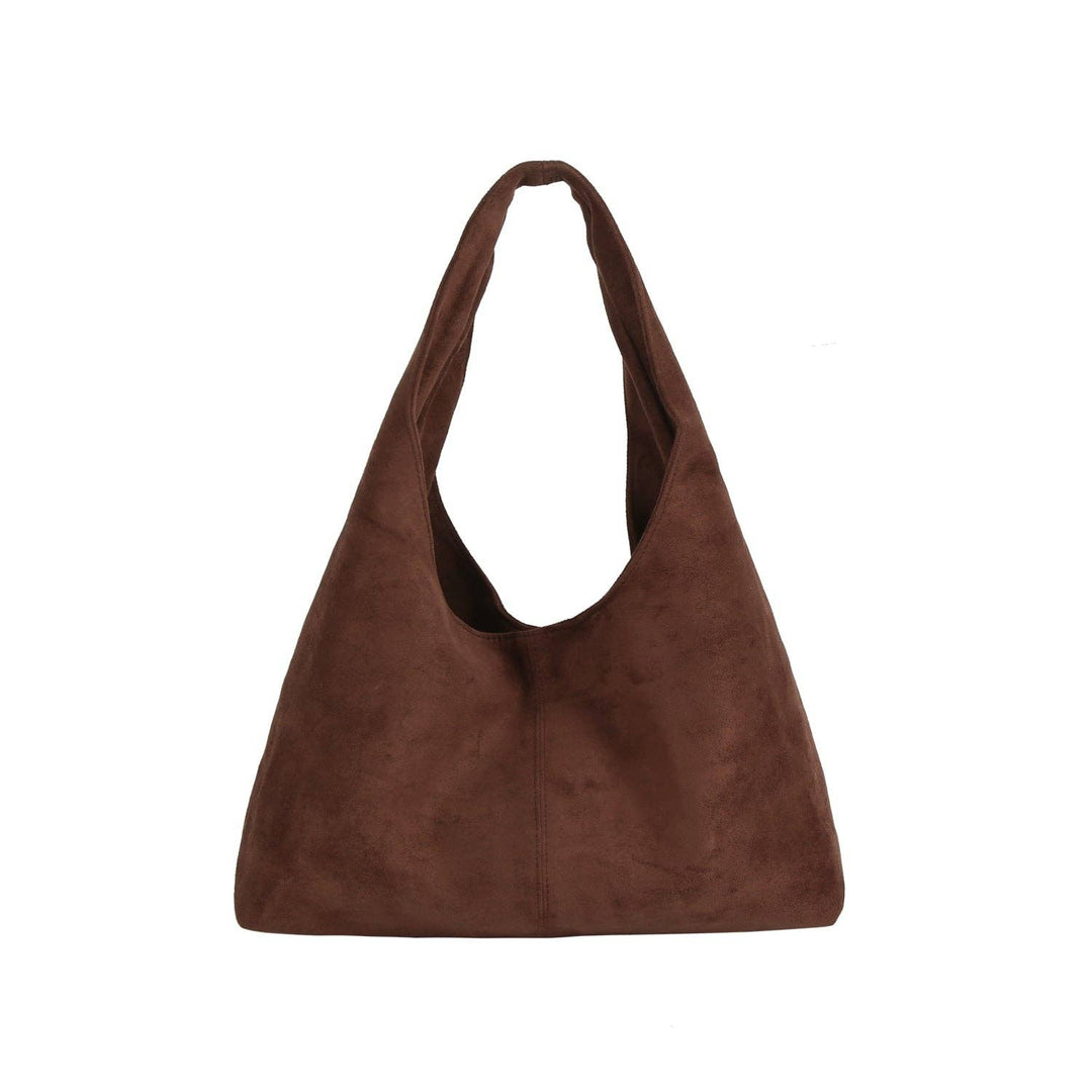 EWB172 Jaz Faux Suede Hobo Tote Bag: Black
