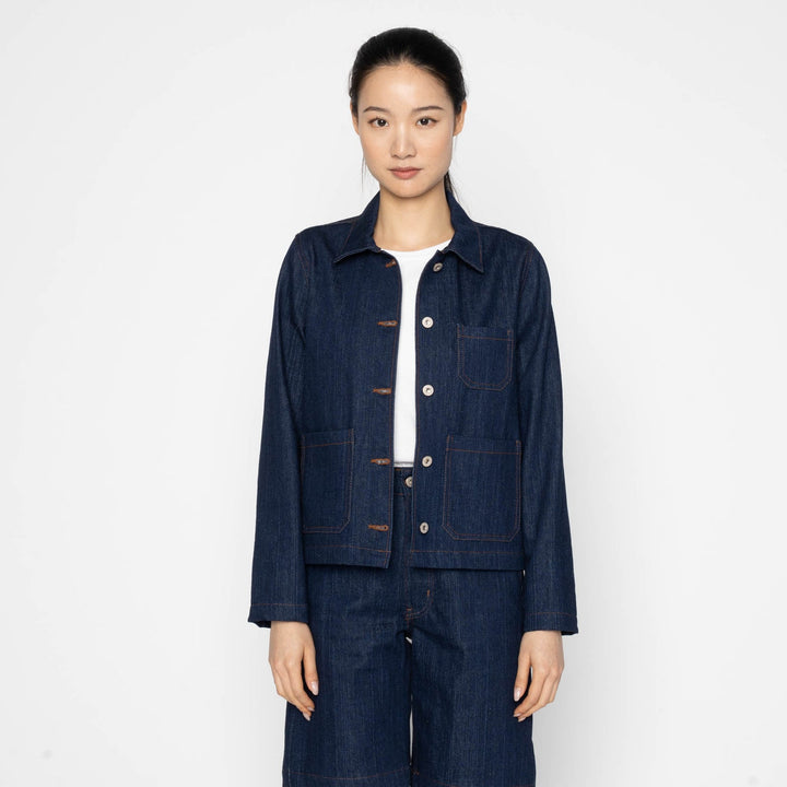 Naked &amp; Famous Denim Vertical Slub Denim Jacket