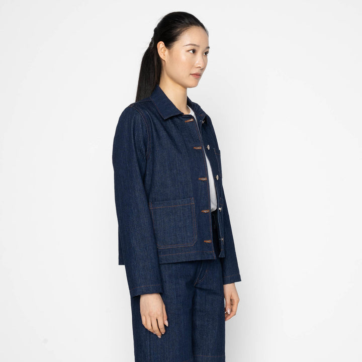 Naked &amp; Famous Denim Vertical Slub Denim Jacket