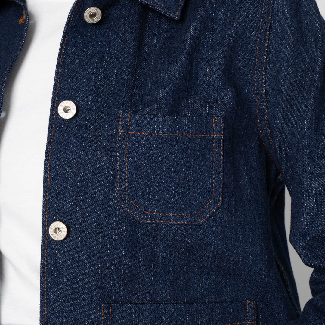 Naked &amp; Famous Denim Vertical Slub Denim Jacket