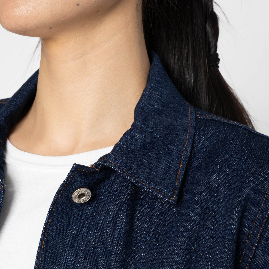 Naked &amp; Famous Denim Vertical Slub Denim Jacket