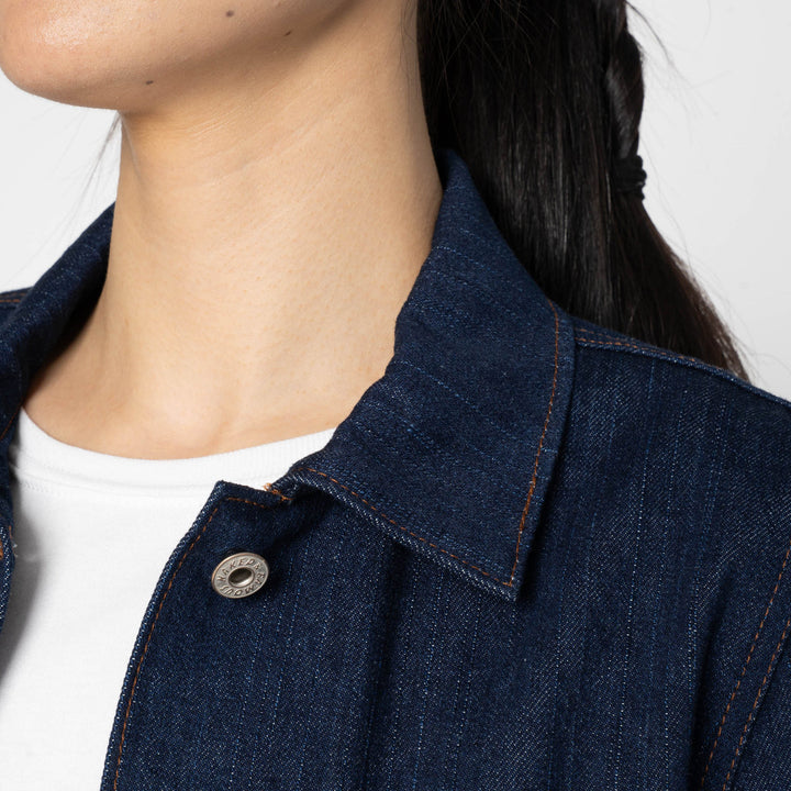 Naked &amp; Famous Denim Vertical Slub Denim Jacket