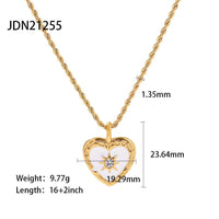 Vintage Zircon Heart Necklace DPJN49: 8