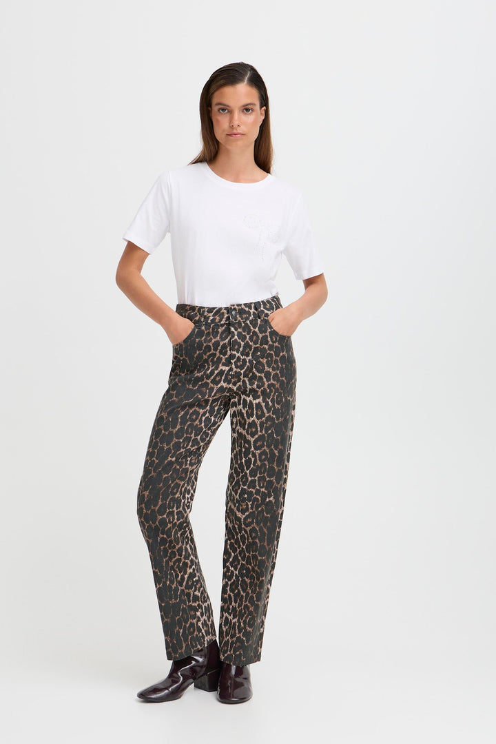 b.young Kenna Leopard Print Jean