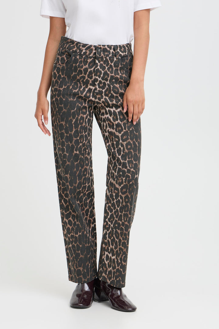 b.young Kenna Leopard Print Jean