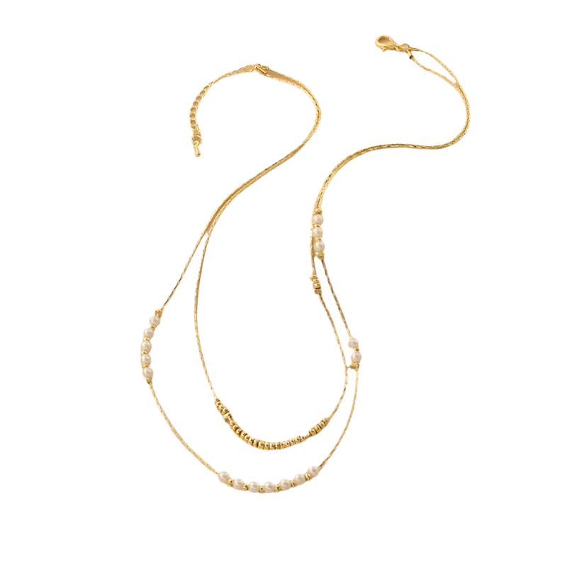 Elegant White Beads Necklace