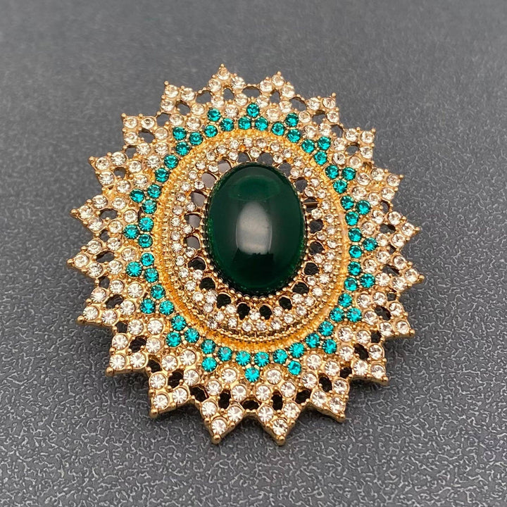 Vintage Rhinestone Oval Brooch