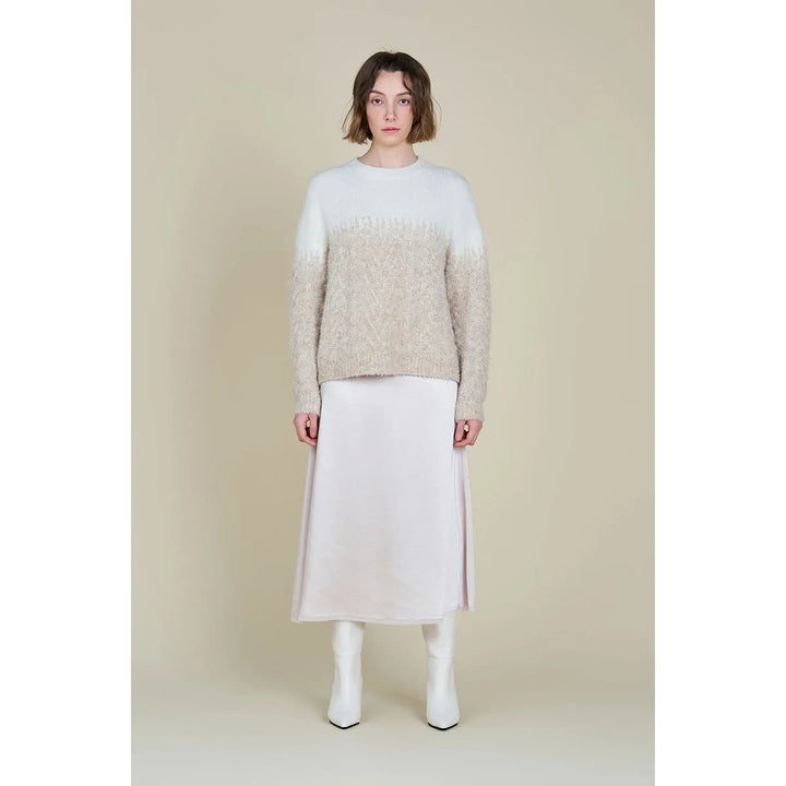 Mixed-Up Yarn Knit Sweater