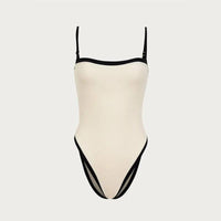 Simple Color Block Sexy One Piece Swimwear DPSW1114: Black / S