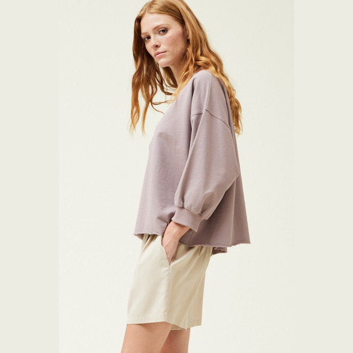 3/4 Sleeve French Terry Top