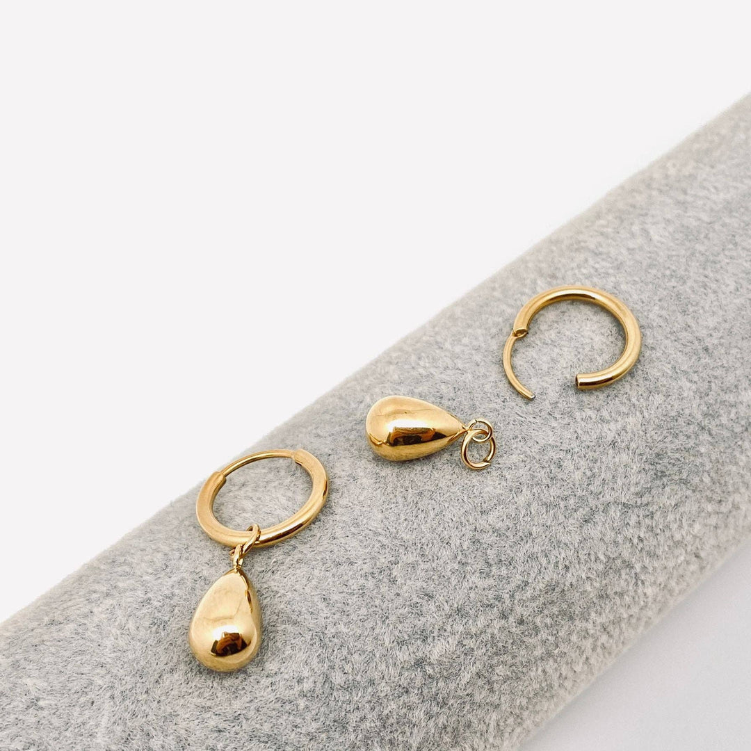 Teardrop Huggie Earrings