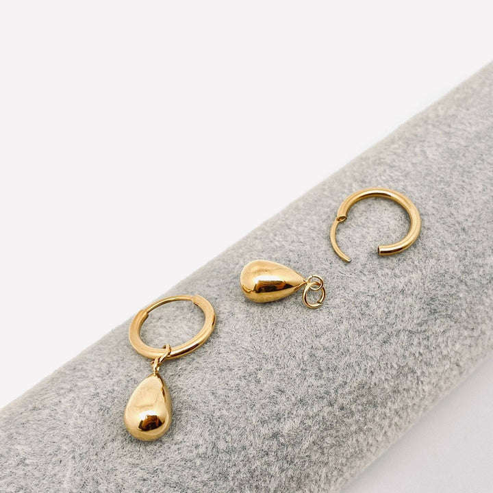 Teardrop Huggie Earrings