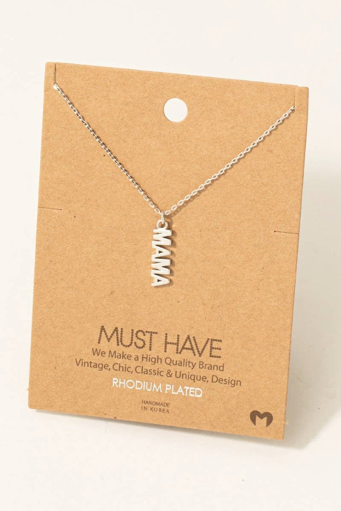 Mama Pendant Necklace