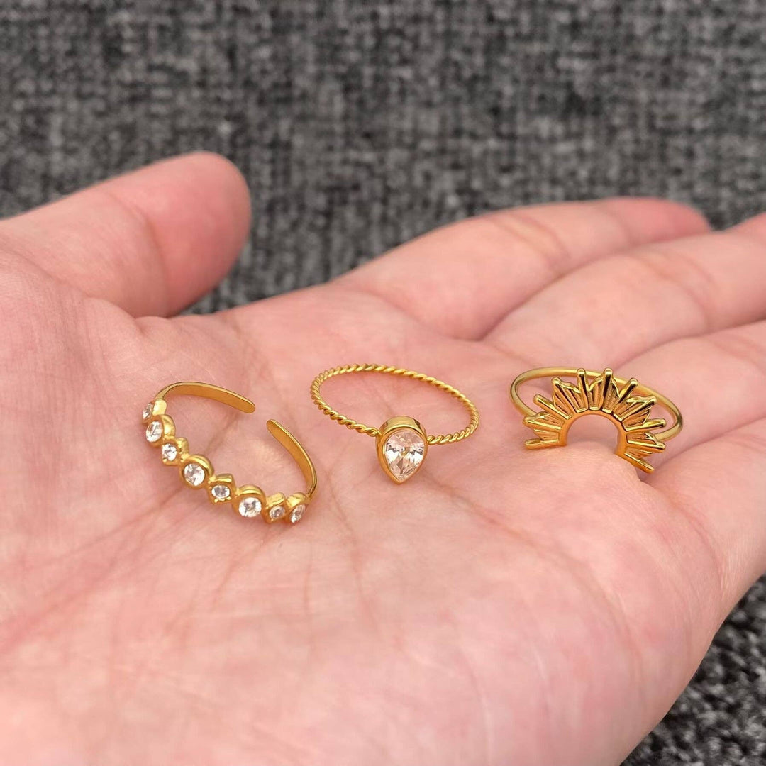 3 Pcs Gold-plated  Ring