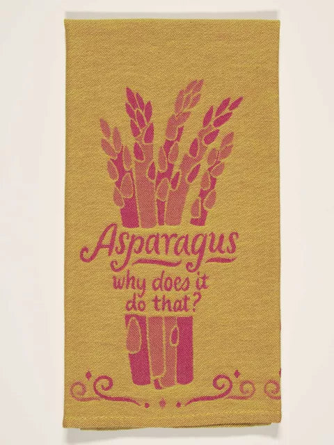 funny dish towels asparagus why do you do that