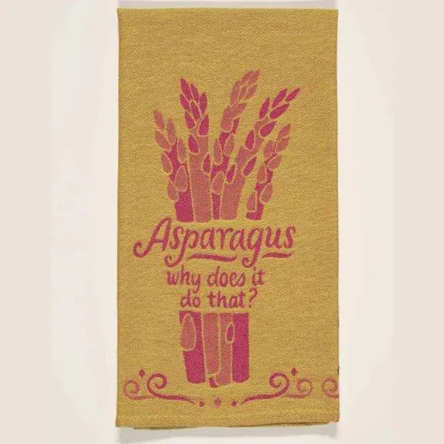 funny dish towels asparagus why do you do that